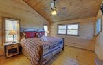 Upper Level Master Suite Features a King Size Bed